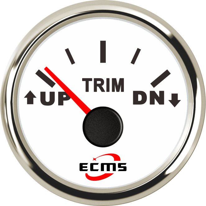 Marine Boat Outboard Engine Trim Tilt Gauge 9-32V 167-10&Icirc;&copy; UP-DN 52mm 2&acirc;�� Top 316L
