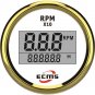 Marine Boat Car Digital Tachometer RPM Gauge Hourmeter 9-32V 0-9990 RPM 52mm