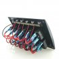 Marine Electric 6 Gang Red LED ON-OFF Rock Switch Panel for Boat Rv S1371