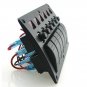 Marine Electric 6 Gang Red LED ON-OFF Rock Switch Panel for Boat Rv S1371