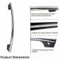 12V 21&acirc;�� Platinum Stainless Steel Assist Handle Blue/White LED Marine RV Camping