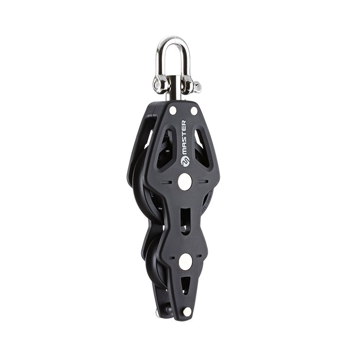Sailboat 72mm 2 5/6" Single Swivel Shackle Fiddle Becket Block Master BP-7220F