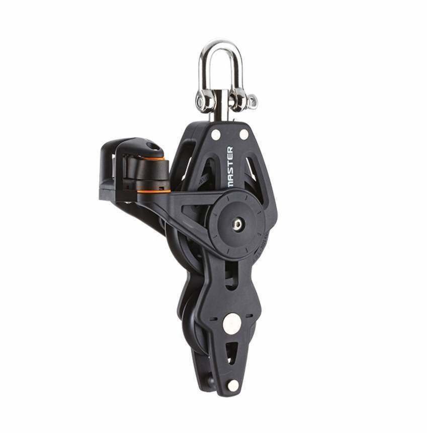 Sailboat 3.54" Single Swivel Shackle Fiddle Becket Angle Fairlead AL Cleat Block