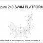 Azure 240 Swim Platform Boat EVA Faux Foam Teak Deck Floor Pad