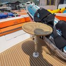 Teak Table Top Ellipse Shaped 440 x 580/600 x 800mm Marine Boat Yacht Caravan RV