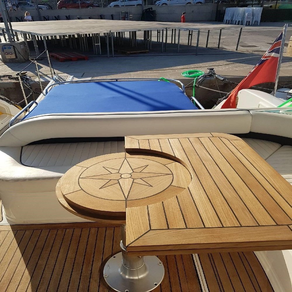 470/960*650mm Folding Teak Table Top With Nautic Star Marine Boat Yacht