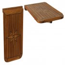 Balcony Folding Teak Table Top With Table Support 380 x 600/510mm x 750mm Marine Boat RV Caravan
