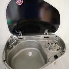 1 Burner Gas Stove Hob Sink Combo with Tempered Glass 1*1.35KW 525*425*150mm GR-600L Boat Caravan RV