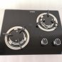 2 Burner LPG Gas Stove Hob With Tempered Glass 2*1.8KW 380*300*70mm GR-B003 Boat Caravan RV