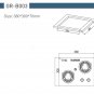 2 Burner LPG Gas Stove Hob With Tempered Glass 2*1.8KW 380*300*70mm GR-B003 Boat Caravan RV