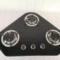 3 Burner LPG Gas Stove Hob With Tempered Glass 3*1.8KW 610*460*70mm GR-B005 Boat Caravan RV