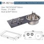 2 Burner Gas Stove Hob Sink Combo 790*375/340*150mm Boat Caravan Camper GR-B216A