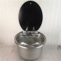 Stainless Steel Round Sink with Tempered Glass Lid &ETH;&curren;408*150mm Caravan RV FS-570