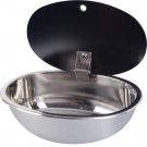 Stainless Steel Sink with Tempered Glass Lid 455*350*150mm GR-589A Boat Caravan RV