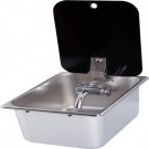 Stainless Steel Sink with Tempered Glass Lid 320*260*150mm GR-12150B Boat RV