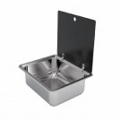 Stainless Steel Sink with Tempered Glass Lid 400*335*126mm GR-609A Boat Caravan