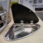 Stainless Steel Sink with Tempered Glass Lid 480*480*145mm GR-610R Boat Caravan