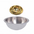 Stainless Steel Round Sink 265*120mm Polished Golden Painted RV Boat GR-577