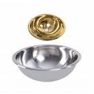 ф300*130mm Stainless Steel Round Sink GR-532A Polished Golden Painted RV Caravan Camper Boat