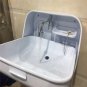 370*390*180/375mm White Painted  Folding Sink with Integrated Tap Caravan Camper RV Boat