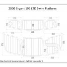 2000 Bryant 196 LTD Swim Platform Boat EVA Faux Foam Teak Deck Floor Pad