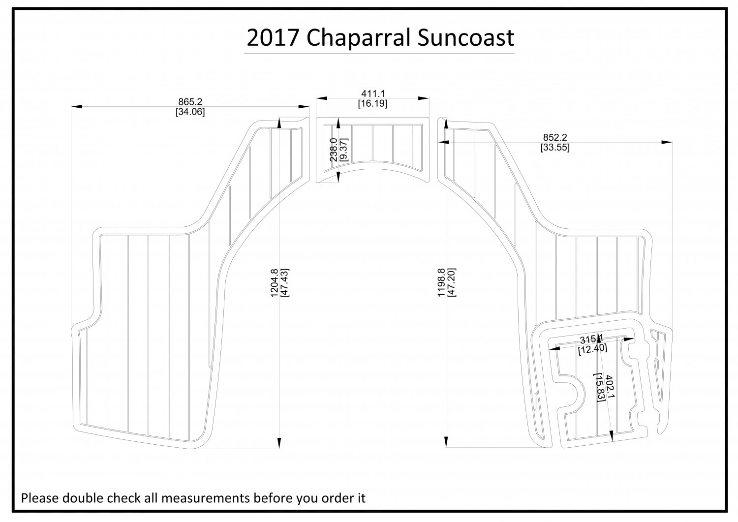 2017 Chaparral Suncoast Swim Platform Boat EVA Faux Foam Teak Deck Floor Pad