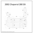 2002 Chaparral 280 SSI Swim Platform Boat EVA Faux Foam Teak Deck Floor Pad