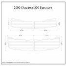 2000 Chaparral 300 Signature Swim Platform and Cockpit Boat EVA Faux Teak Deck Floor Pad