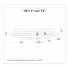 1999 Cobalt 233 Swim Platform Boat EVA Faux Foam Teak Deck Floor Pad