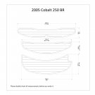 2005 Cobalt 250 BR Swim Platform Boat EVA Faux Foam Teak Deck Floor Pad