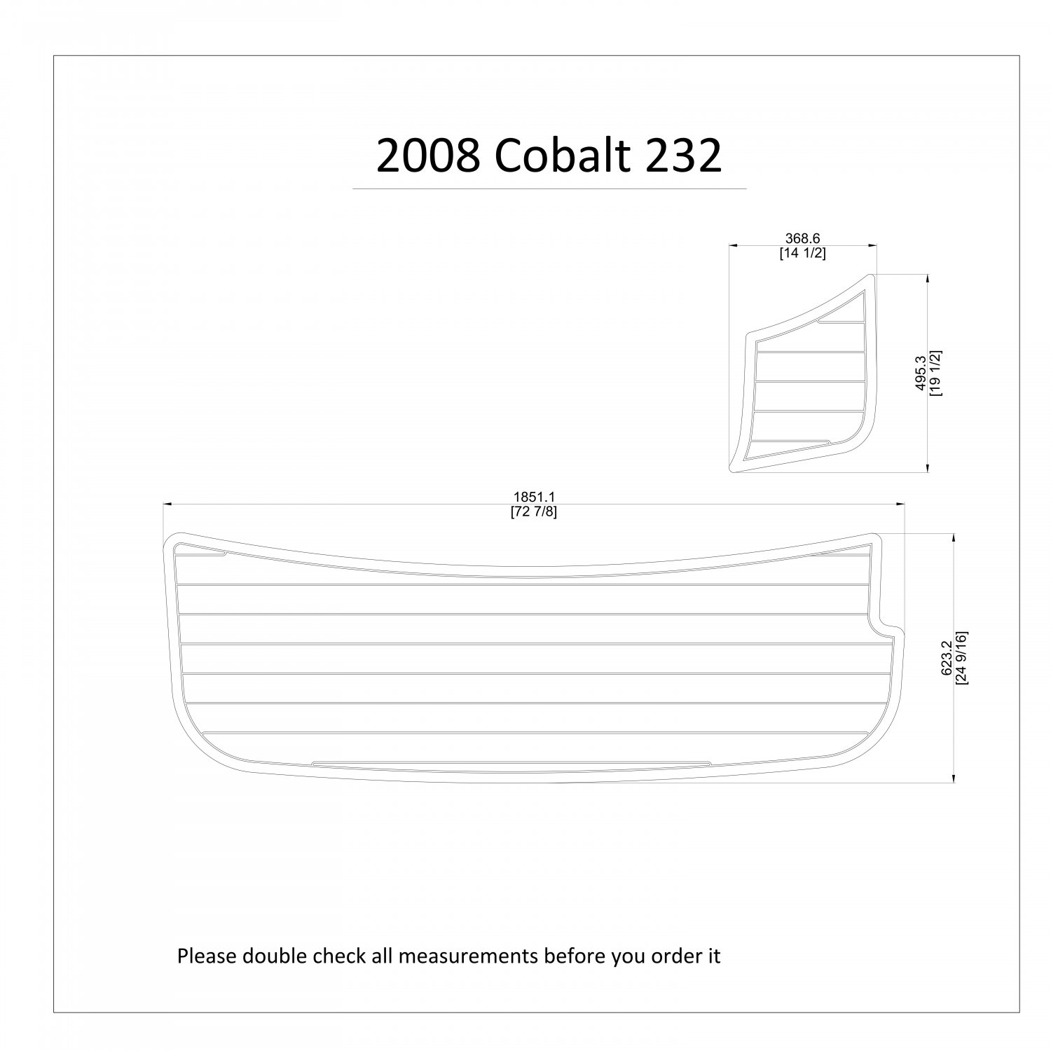 2008 Cobalt 252 Swim Platform Boat EVA Faux Foam Teak Deck Floor Pad