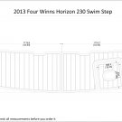 2013 Four Winns Horizon 230 Swim Step Boat EVA Faux Foam Teak Deck Floor Pad