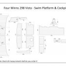 Four Winns 298 Vista-Swim Platform Cockpit Boat EVA Faux Foam Teak Deck Floor