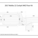 2017 Malibu 22 VLX Cockpit Floor Kit Boat EVA Faux Foam Teak Deck Floor Pad