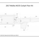 2017 Malibu M235 Cockpit Floor Kit Boat EVA Faux Foam Teak Deck Floor Pad
