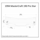 1994 MasterCraft 190 Pro Star Swim Platform Boat EVA Faux Foam Teak Deck Floor Pad