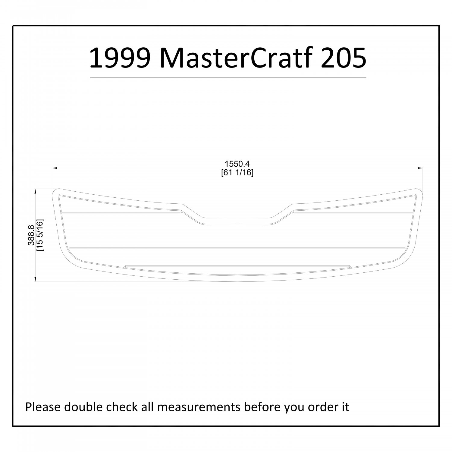 1999 MasterCraft 205 Swim Platform Boat EVA Faux Foam Teak Deck Floor Pad