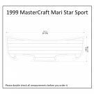 1999 MasterCraft Mari Star Sport Swim Platform Boat EVA Faux Teak Deck Floor Pad