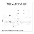 2003 MasterCraft X-30 Swim Platform Boat EVA Faux Foam Teak Deck Floor Pad
