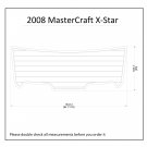 2008 MasterCraft X-Star Swim Platform Boat EVA Faux Foam Teak Deck Floor Pad