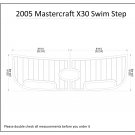 2005 Mastercraft X30 Swim Step Platform Boat EVA Faux Foam Teak Deck Floor Pad
