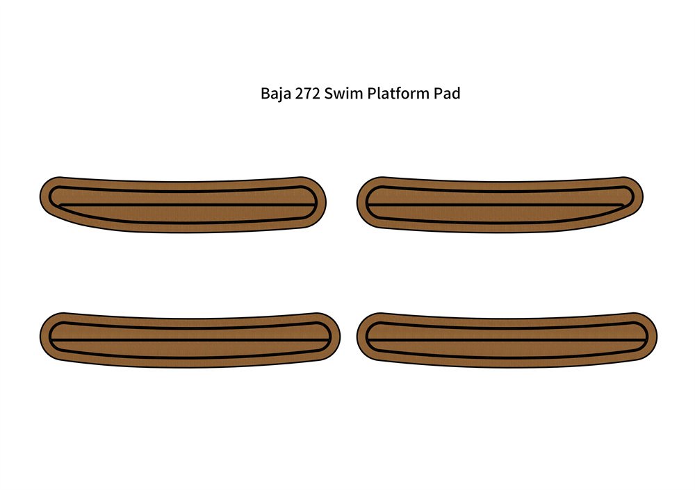 Baja 272 Swim Platform Step Pad Boat EVA Foam Faux Teak Deck Floor Mat Flooring