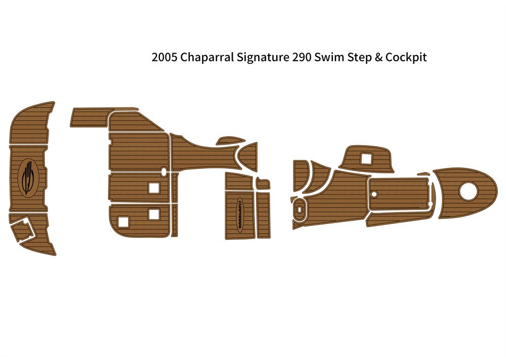 2005 Chaparral Signature 290 Swim Platform Cockpit Boat EVA Teak Floor Pad Mat