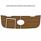 2003 Sea Ray 260 Sundancer Swim Platform Pad Boat EVA Foam Teak Deck Floor Mat
