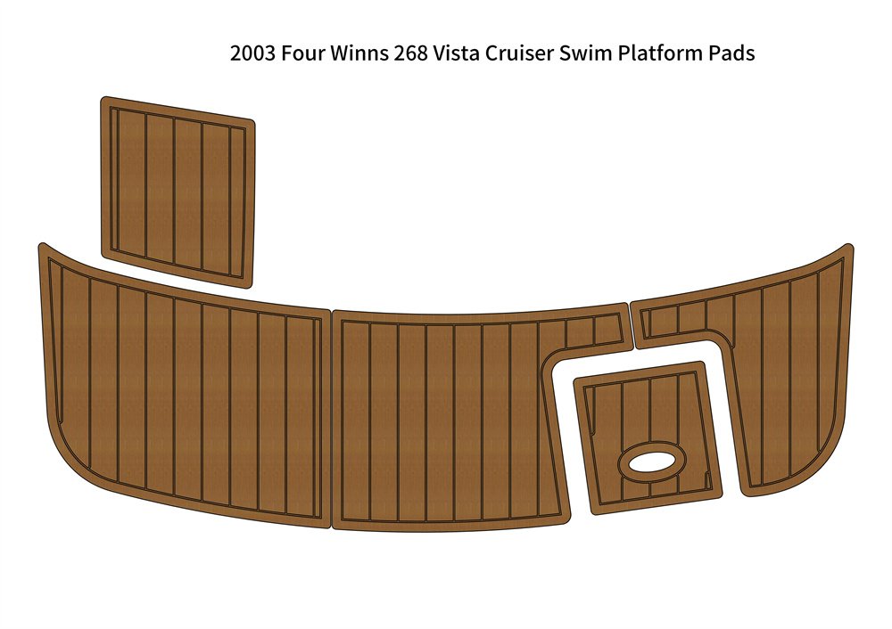 2003 Four Winns 268 Vista Cruiser Swim Platform Boat EVA Foam Teak Floor Pad Mat
