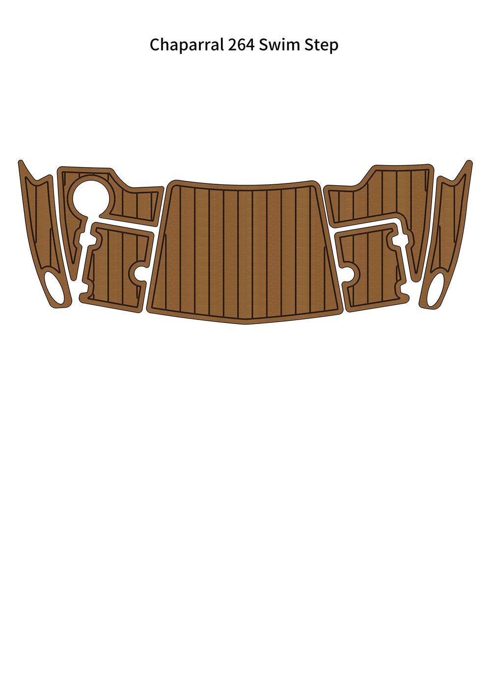 Chaparral 264 Swim Step Platform Boat EVA Foam Faux Teak Deck Floor Pad Mat