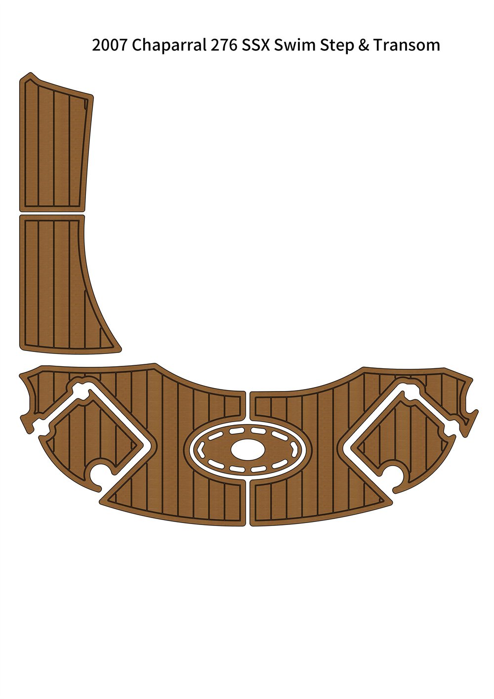 2007 Chaparral 276 SSX Swim Step Platform Transom Boat EVA Foam Teak Floor Pad
