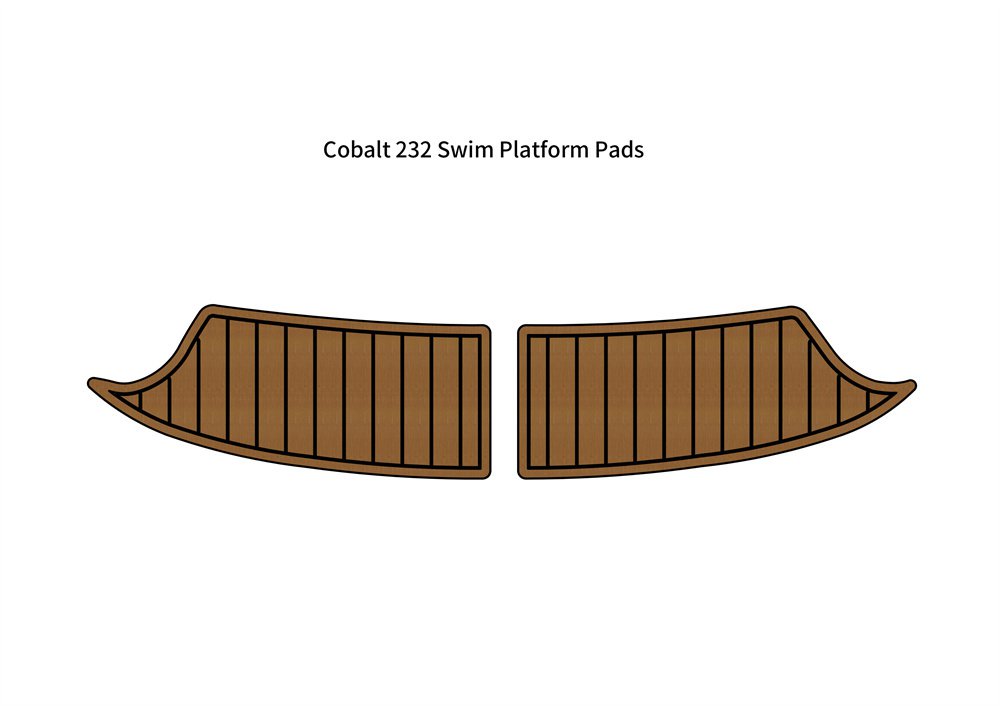 Cobalt 232 Swim Platform Step Pad Boat EVA Foam Faux Teak Deck Floor Mat