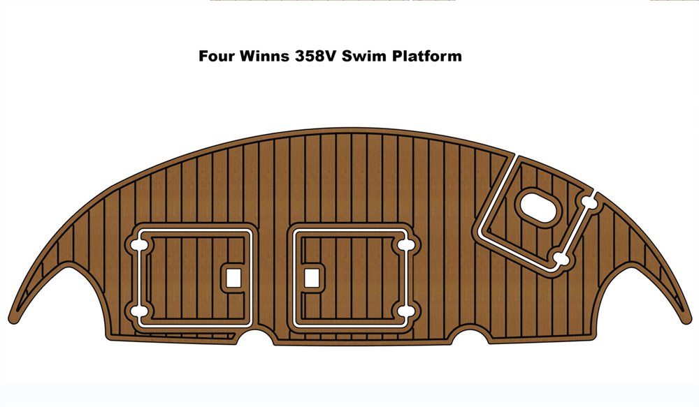 Four Winns 358V Swim Platform Step Boat EVA Faux Foam Teak Deck Floor Pad Mat