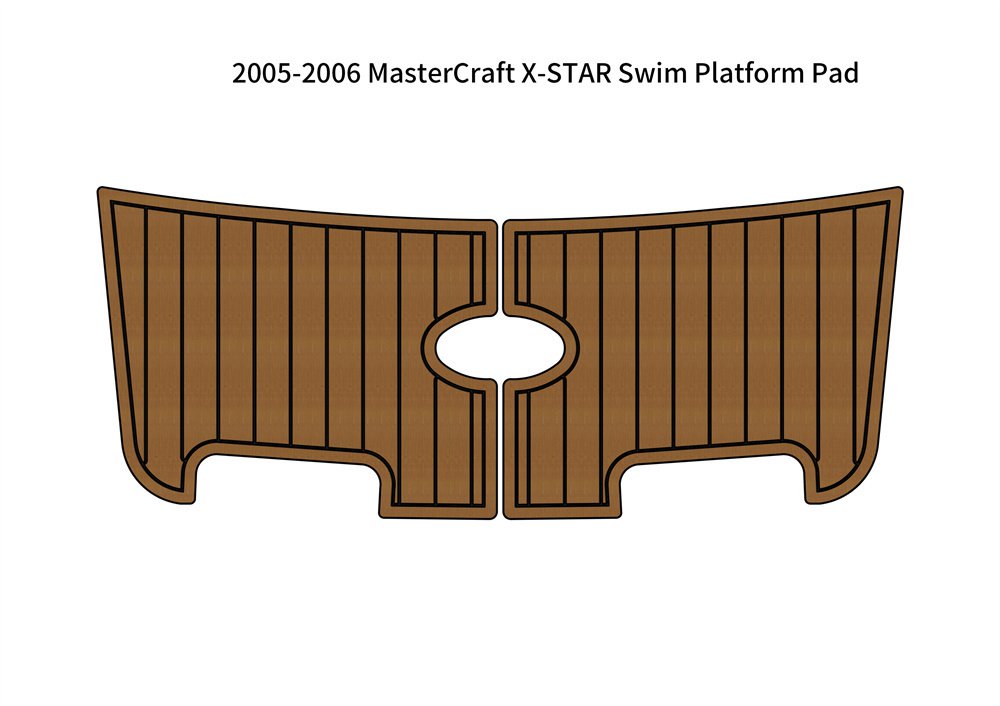 2005-2006 MasterCraft X-STAR Swim Platform Pad Boat EVA Foam Teak Deck Floor Mat